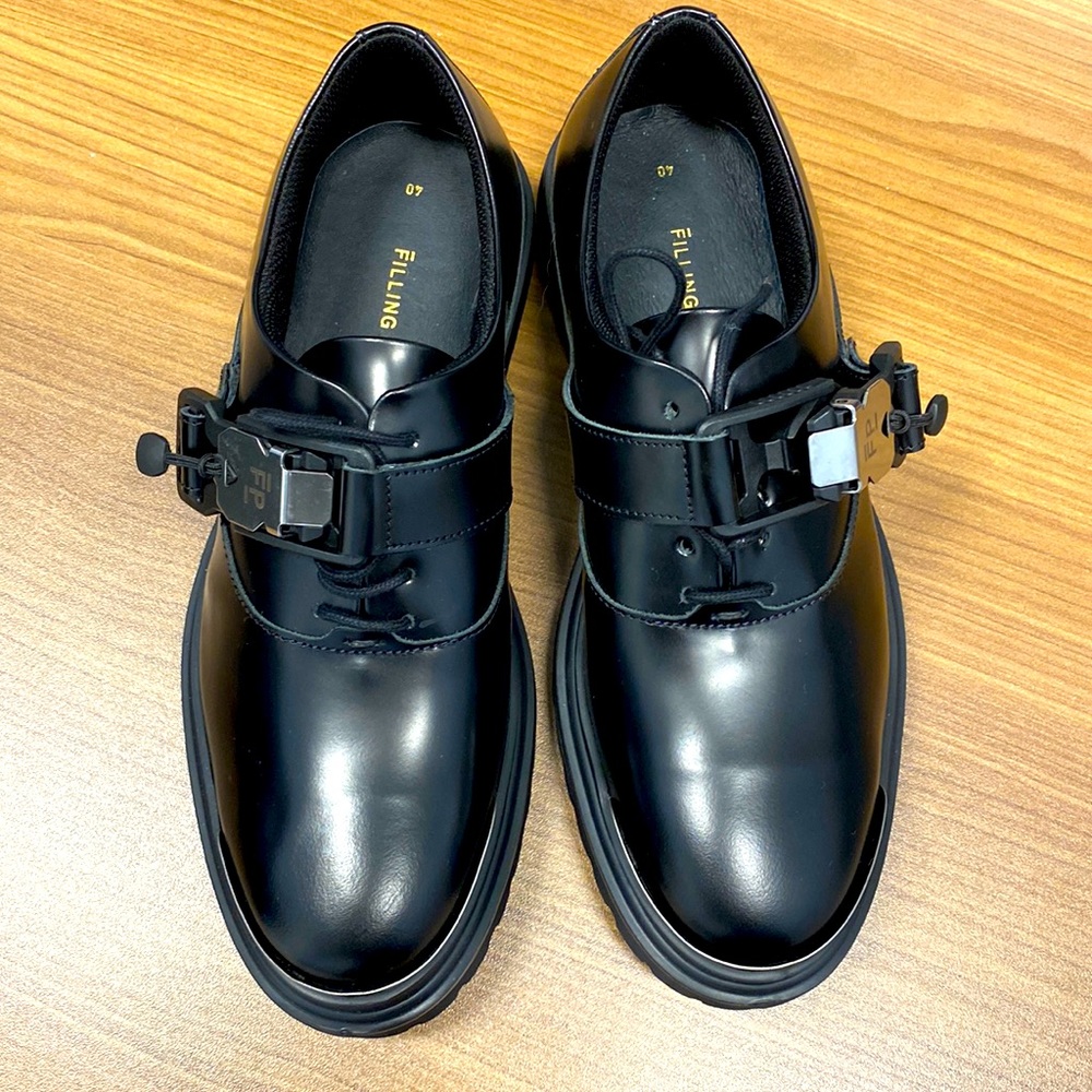 brand new Leather Waspy Filling Pieces Black Man shoes size 40